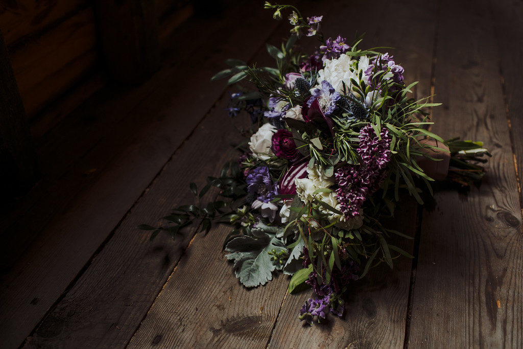 Medieval purple bridal