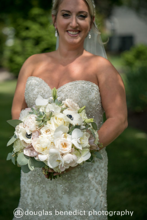 white and sage bridal bouquet