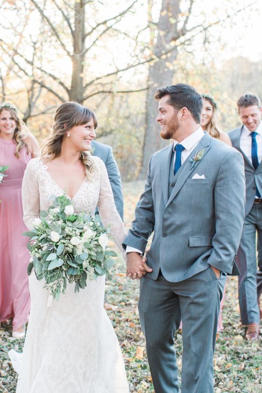 Green, white, cream, blush, eucalyptus, wedding bride and groom