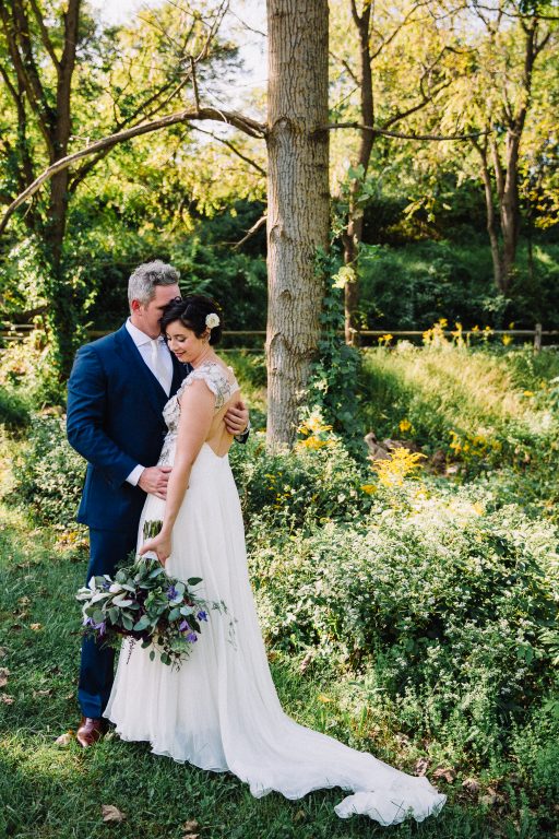 Whimsical, fall, autumn, jewel tones, gardeny, greenery, purples, blues, organic, wedding, bride and groom.