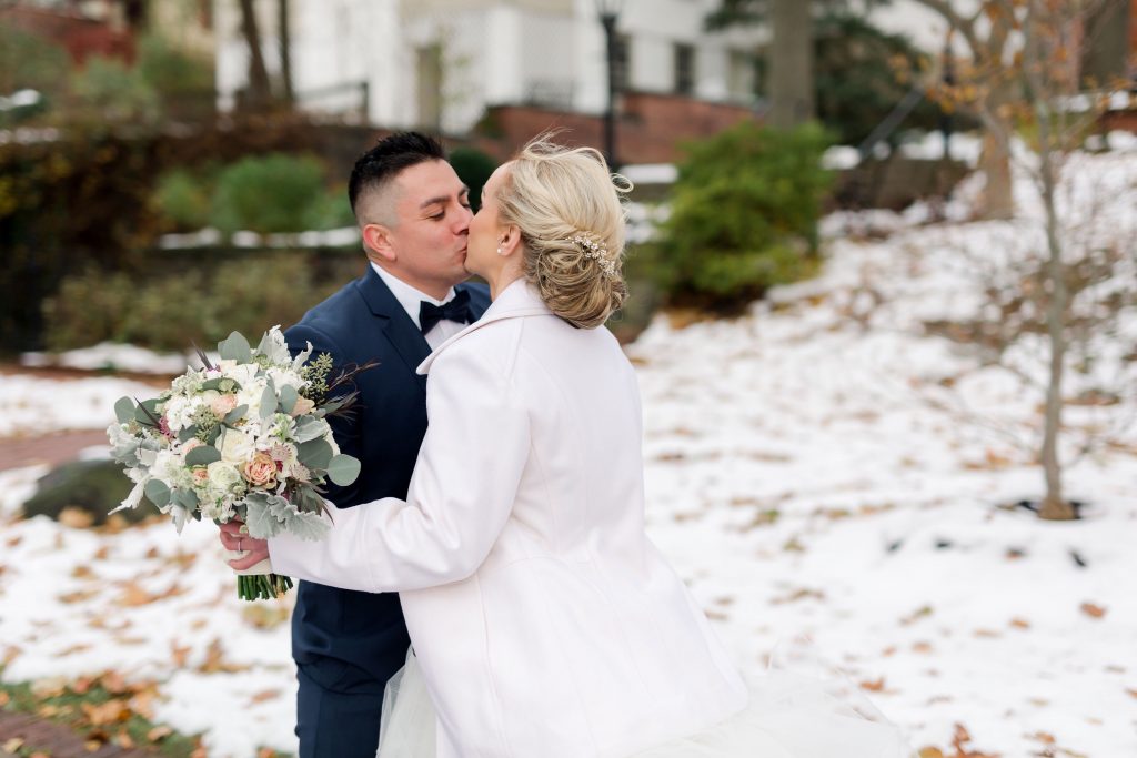 grey-green, plum, cream and a hint of blush, traditional, modern, winter wedding, roses, spray roses, ranunculus, bride and groom, first look.