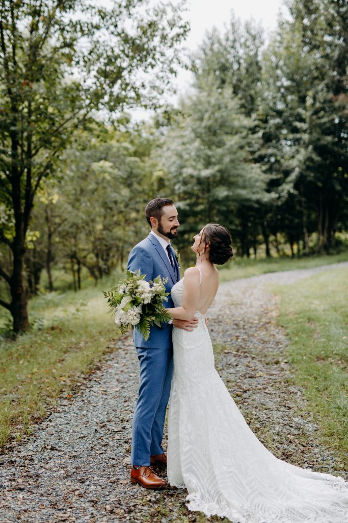 Summer wedding, fun, party of the summer, greens, ferns, forest greens, rose gold, copper, cream, bride and groom.