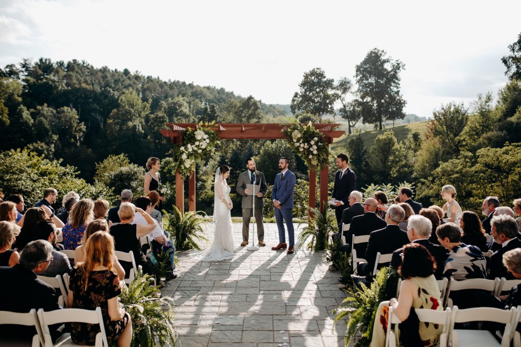 Summer wedding, fun, party of the summer, greens, ferns, forest greens, rose gold, copper, cream, ceremony.