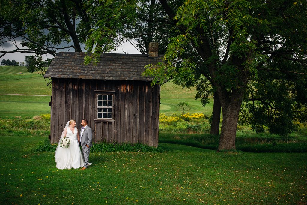 Fall wedding, lehigh valley wedding, golf course wedding, rustic barn, lavender, wheat, casual, laid back, bride and groom.