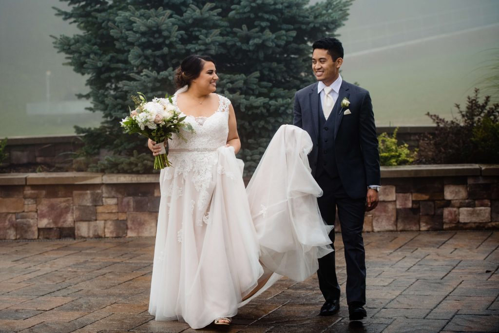 Lehigh Valley wedding, lehigh valley florist, romantic, simple, wine, burgundy, blush, cream, fall wedding, white and blush, bride and groom.