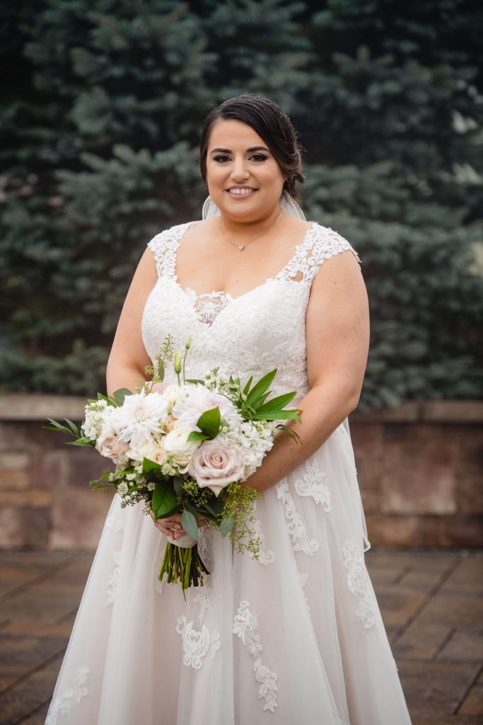 Lehigh Valley wedding, lehigh valley florist, romantic, simple, wine, burgundy, blush, cream, fall wedding, white and blush, bride and groom.