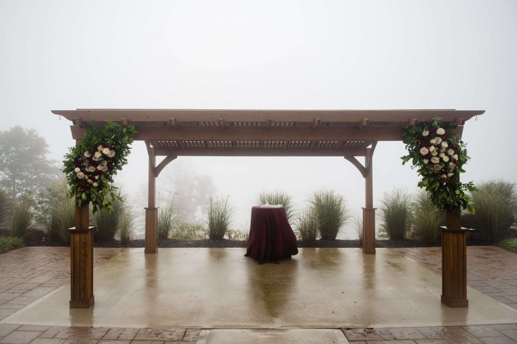 Lehigh Valley wedding, lehigh valley florist, romantic, simple, wine, burgundy, blush, cream, fall wedding, white and blush, ceremony.