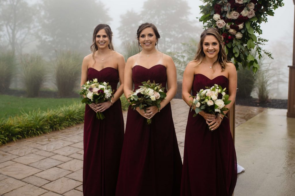 Lehigh Valley wedding, lehigh valley florist, romantic, simple, wine, burgundy, blush, cream, fall wedding, white and blush, ceremony.