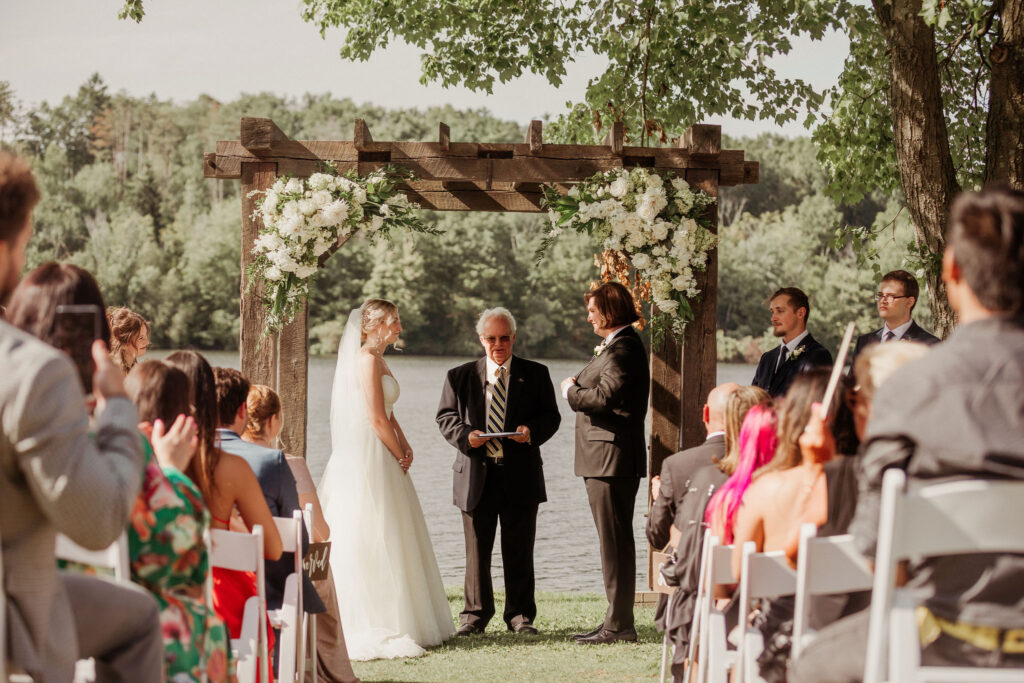 Wedding in Trout Lake, PA flowers by Allium Floral Design in Lehigh Valley PA