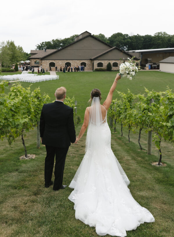 A Classic Black Tie Wedding with White Florals